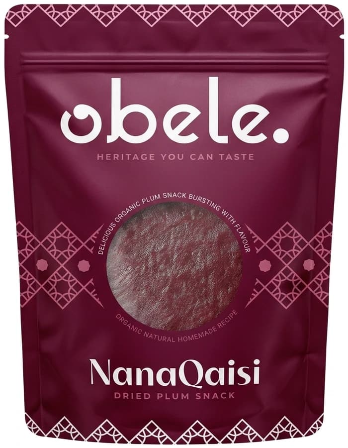 Obele NanaQaisi packaging with Kurdish kilim patterns